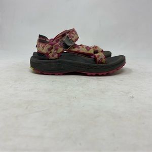Teva Kids Girls Yellow Pink Floral Strappy Hurricane Sandals Size 11